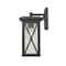 Z-Lite Brookside 1 Light Outdoor Wall Sconce, Black And Clear Seedy 583S-BK - alternate 2